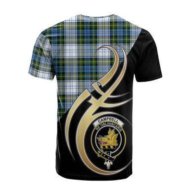 Scottish Campbell Dress Clan Crest Tartan T-Shirt Believe in Me Back Side Tartan Plaid