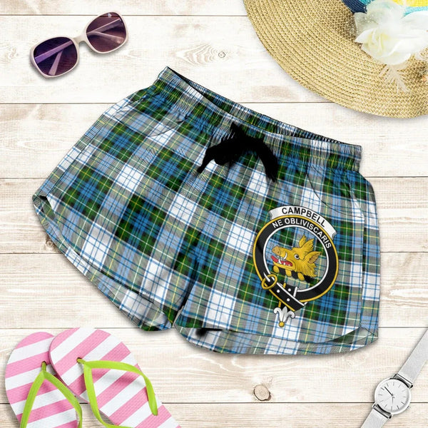 Scottish Campbell Dress Clan Crest Tartan Women Shorts