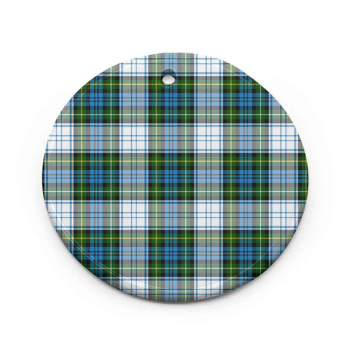 Scottish Campbell Dress Clan Tartan Ceramic Ornament Circle Shape Tartan Plaid