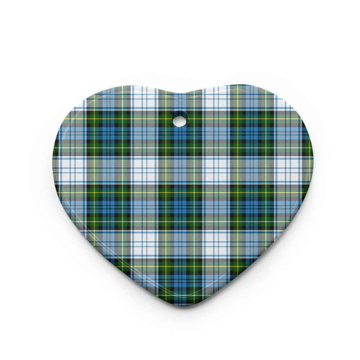 Scottish Campbell Dress Clan Tartan Ceramic Ornament Heart Shape Tartan Plaid