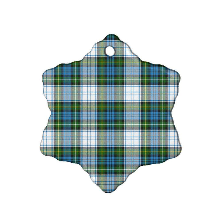 Scottish Campbell Dress Clan Tartan Ceramic Ornament Snow Flake Shape Tartan Plaid