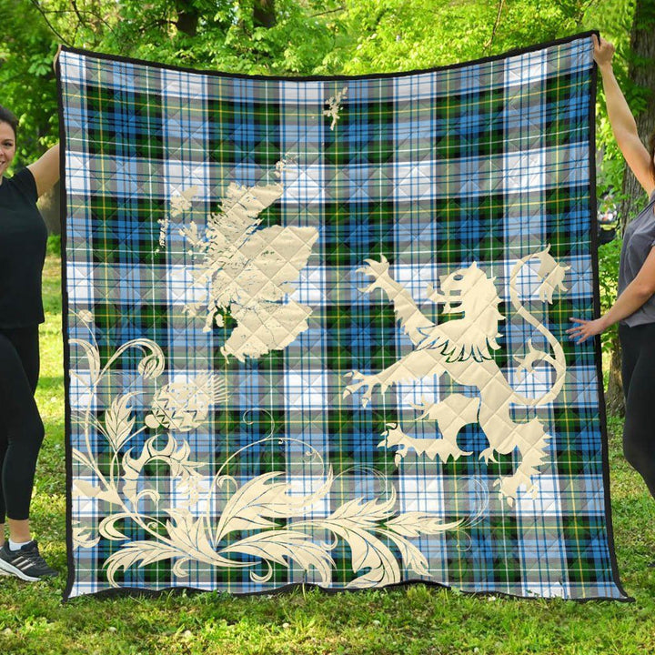Scottish Campbell Dress Clan Tartan Quilt Rampant Lion with Thistle Tartan Plaid 1
