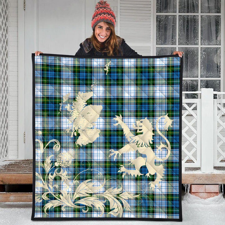 Scottish Campbell Dress Clan Tartan Quilt Rampant Lion with Thistle Tartan Plaid 3