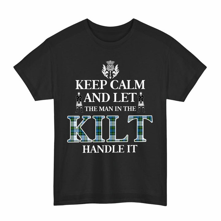 Scottish Campbell Dress Clan Tartan T-Shirt - Keep Calm Tartan Plaid Black Color