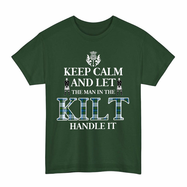 Scottish Campbell Dress Clan Tartan T-Shirt - Keep Calm Tartan Plaid Forest Green Color
