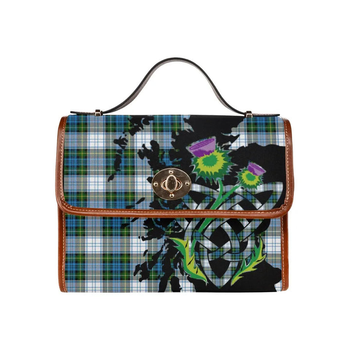 Scottish Campbell Dress Clan Tartan Waterproof Canvas Bag With Thistle Tartan Plaid 1