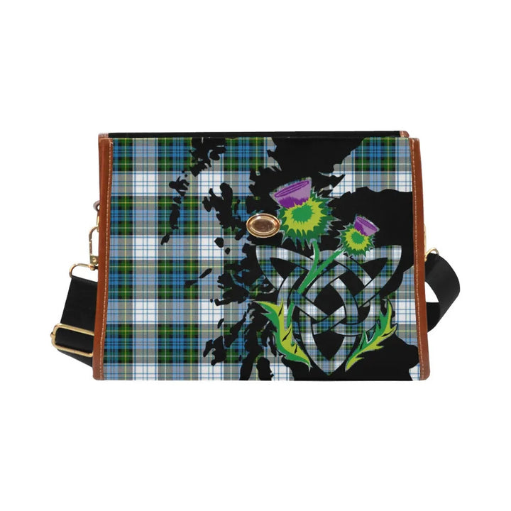 Scottish Campbell Dress Clan Tartan Waterproof Canvas Bag With Thistle Tartan Plaid 2