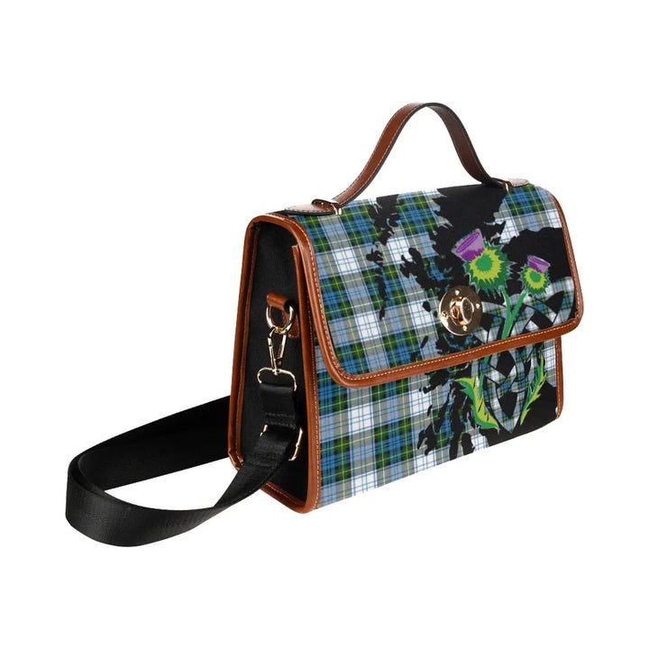 Scottish Campbell Dress Clan Tartan Waterproof Canvas Bag With Thistle Tartan Plaid 3