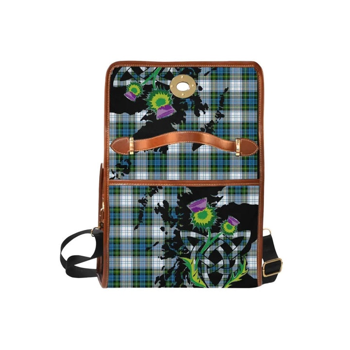 Scottish Campbell Dress Clan Tartan Waterproof Canvas Bag With Thistle Tartan Plaid 6