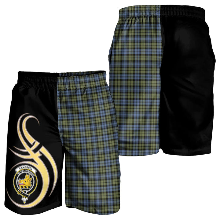 Scottish Campbell Faded Clan Crest Tartan Believe in Me Men's Shorts
