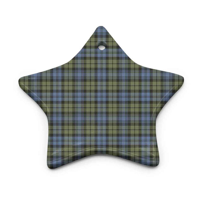 Scottish Campbell Faded Clan Tartan Ceramic Ornament Star Shape Tartan Plaid