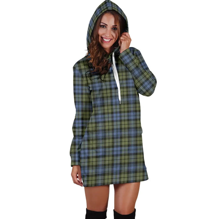 Scottish Campbell Faded Clan Tartan Hoodie Dress