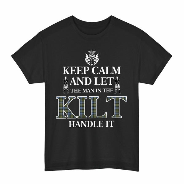 Scottish Campbell Faded Clan Tartan T-Shirt - Keep Calm Tartan Plaid Black Color