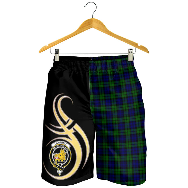 Scottish Campbell Modern Clan Crest Tartan Believe in Me Men's Shorts