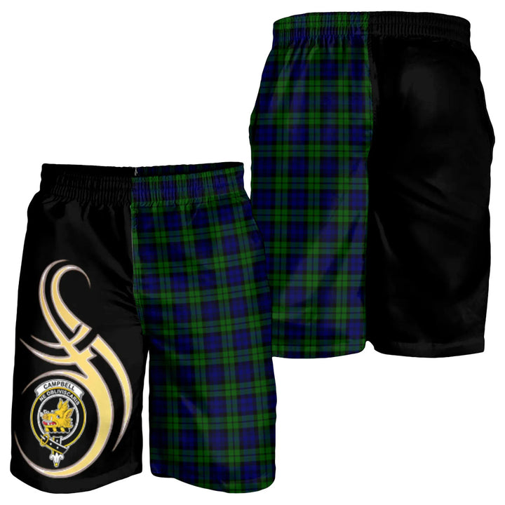 Scottish Campbell Modern Clan Crest Tartan Believe in Me Men's Shorts