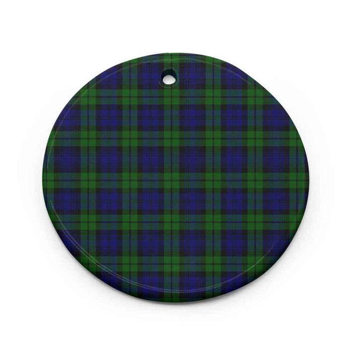 Scottish Campbell Modern Clan Tartan Ceramic Ornament Circle Shape Tartan Plaid