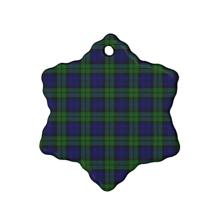 Scottish Campbell Modern Clan Tartan Ceramic Ornament Snow Flake Shape Tartan Plaid