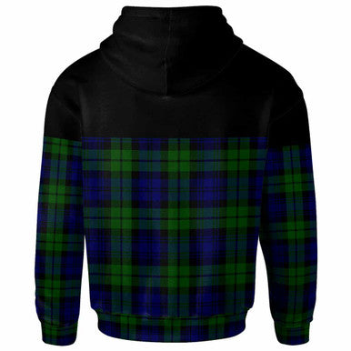 Scottish Campbell Modern Clan Tartan Hoodie - Horizontal Style Back Side Tartan Plaid