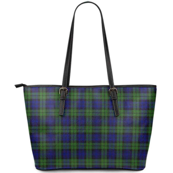 Scottish Campbell Modern Clan Tartan Leather Tote Tartan Plaid