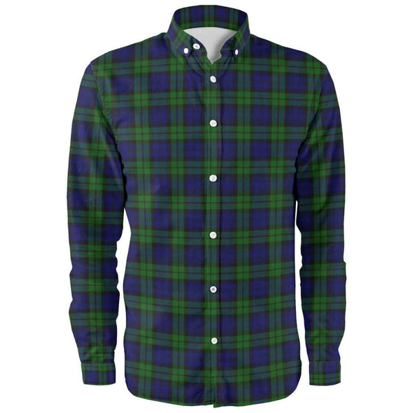 Scottish Campbell Modern Clan Tartan Long Sleeve Shirt Front Side Tartan Plaid