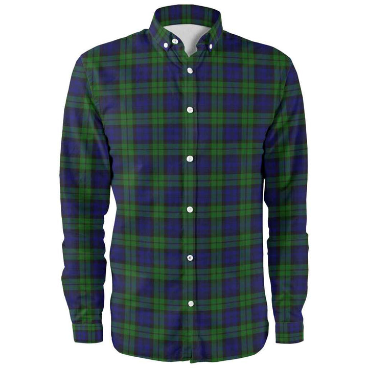 Scottish Campbell Modern Clan Tartan Long Sleeve Shirt Front Side Tartan Plaid
