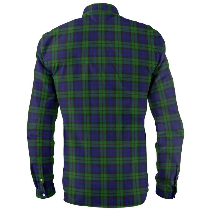 Scottish Campbell Modern Clan Tartan Long Sleeve Shirt Back Side Tartan Plaid