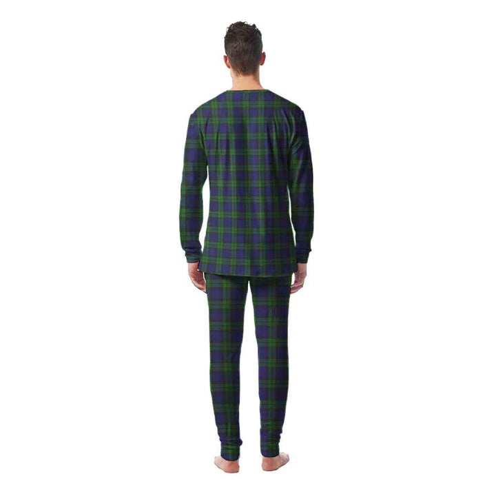 Scottish Campbell Modern Clan Tartan Pajama Set Men Back Side Tartan Plaid