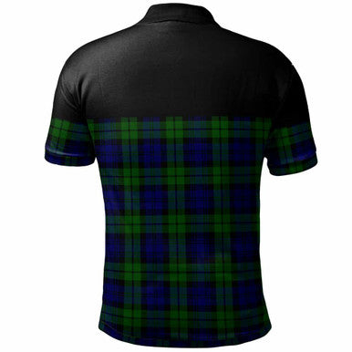 Scottish Campbell Modern Clan Tartan Polo Shirt - Horizontal Style Back Side Tartan Plaid