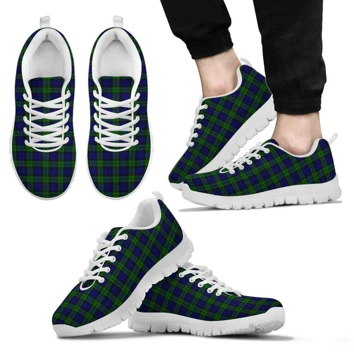 Scottish Campbell Modern Clan Tartan Sneakers White Sole Tartan Plaid