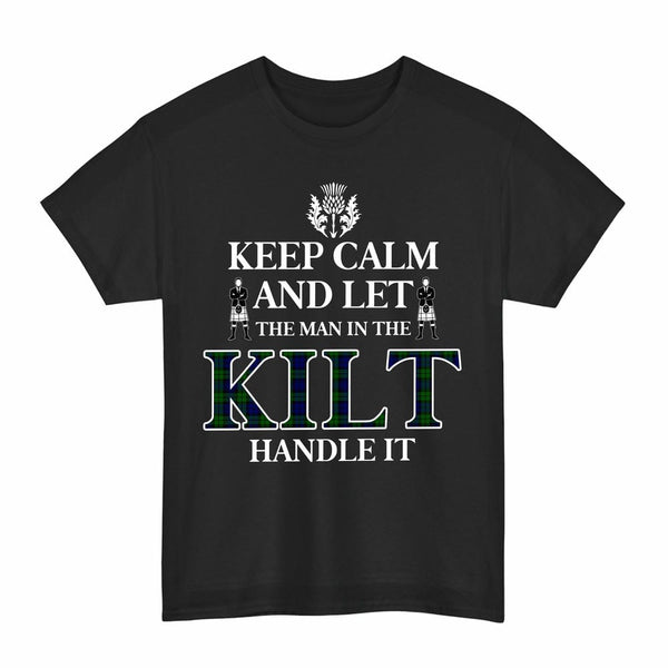 Scottish Campbell Modern Clan Tartan T-Shirt - Keep Calm Tartan Plaid Black Color