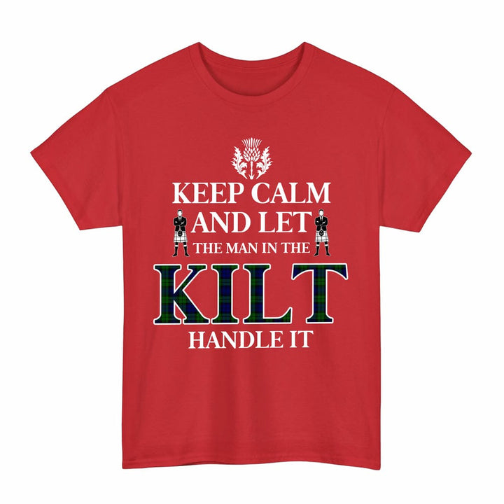 Scottish Campbell Modern Clan Tartan T-Shirt - Keep Calm Tartan Plaid Red Color