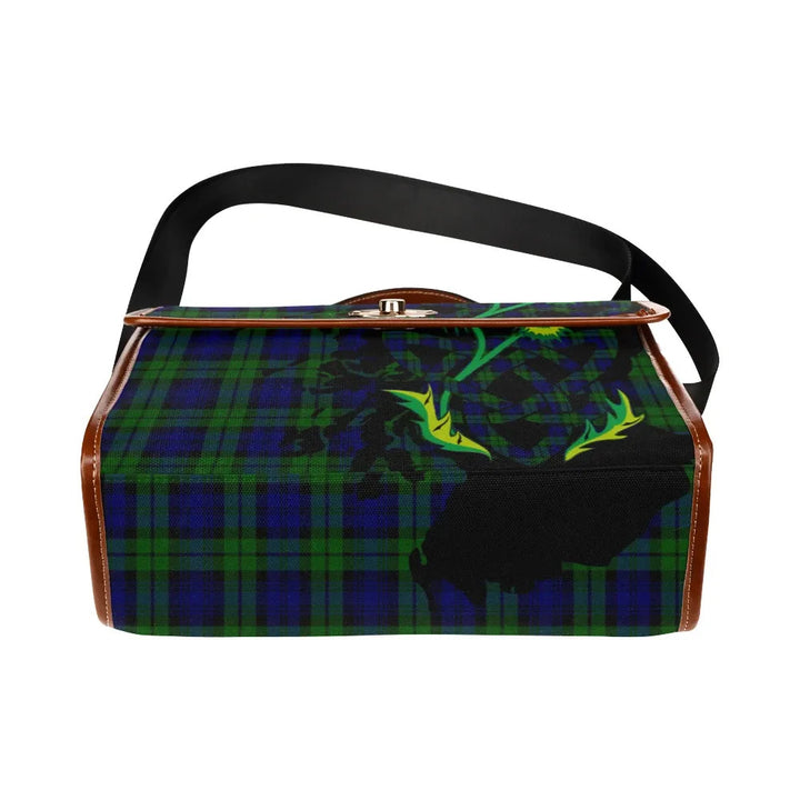 Scottish Campbell Modern Clan Tartan Waterproof Canvas Bag With Thistle Tartan Plaid 5