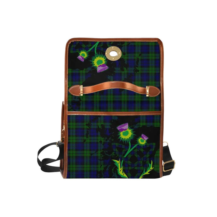 Scottish Campbell Modern Clan Tartan Waterproof Canvas Bag With Thistle Tartan Plaid 6