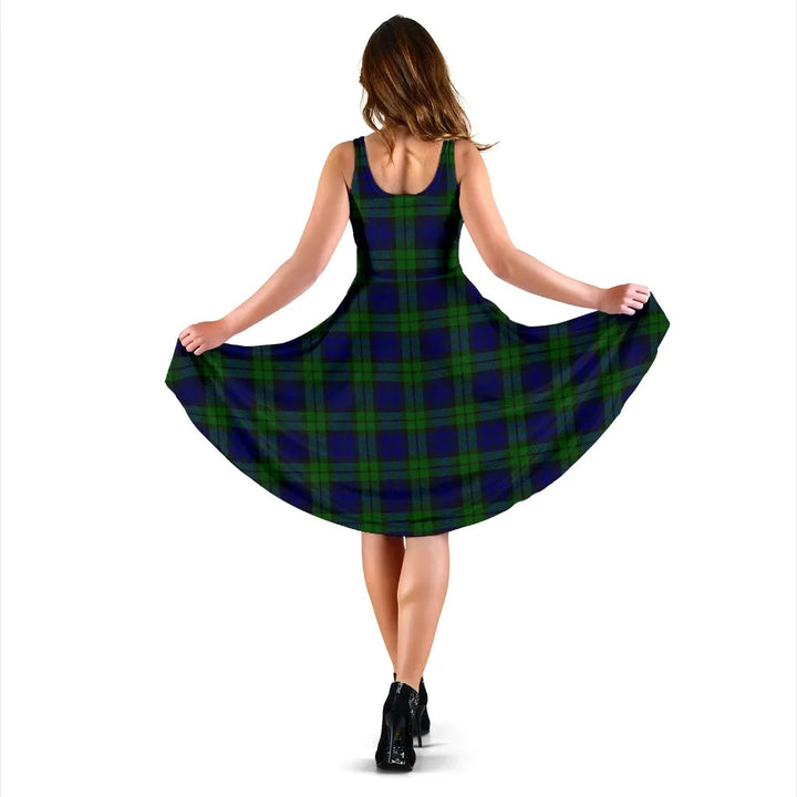 Scottish Campbell Modern Clan Tartan Women Midi Dress