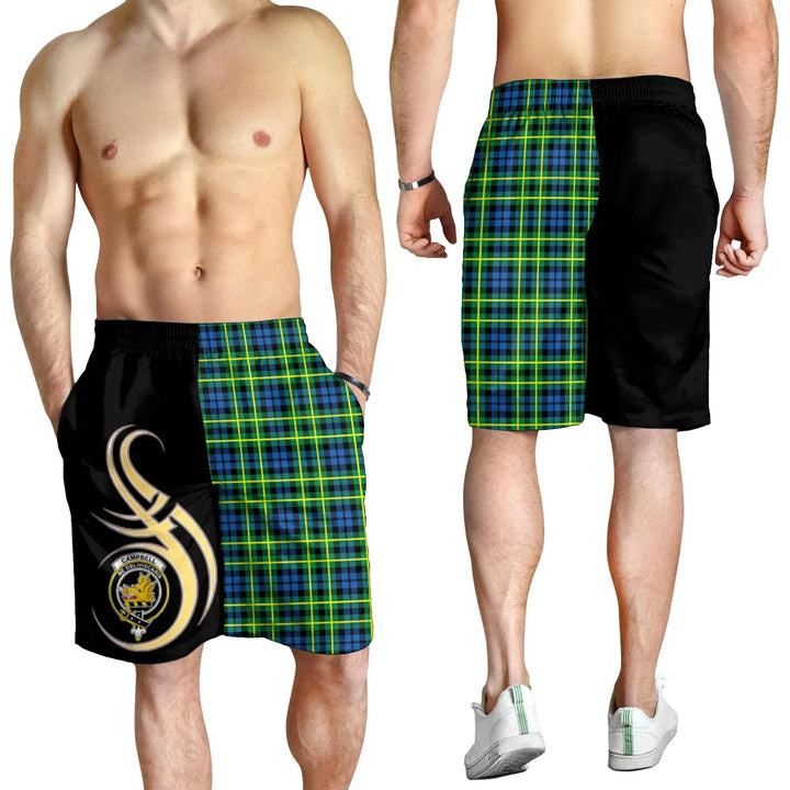 Scottish Campbell of Breadalbane Ancient Clan Crest Tartan Believe in Me Men's Shorts