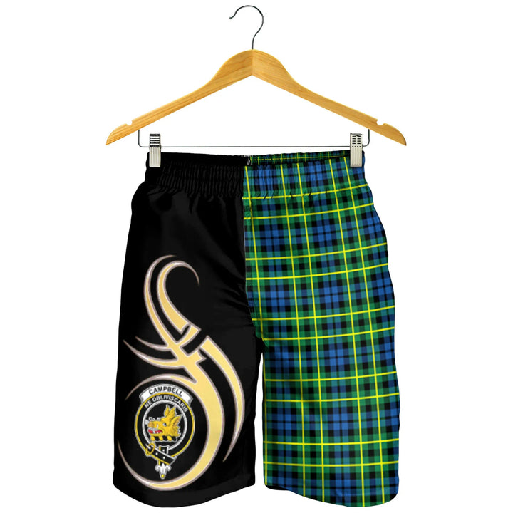 Scottish Campbell of Breadalbane Ancient Clan Crest Tartan Believe in Me Men's Shorts