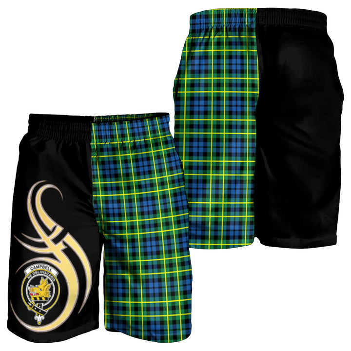 Scottish Campbell of Breadalbane Ancient Clan Crest Tartan Believe in Me Men's Shorts