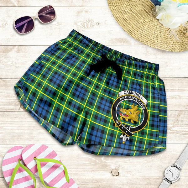 Scottish Campbell of Breadalbane Ancient Clan Crest Tartan Women Shorts