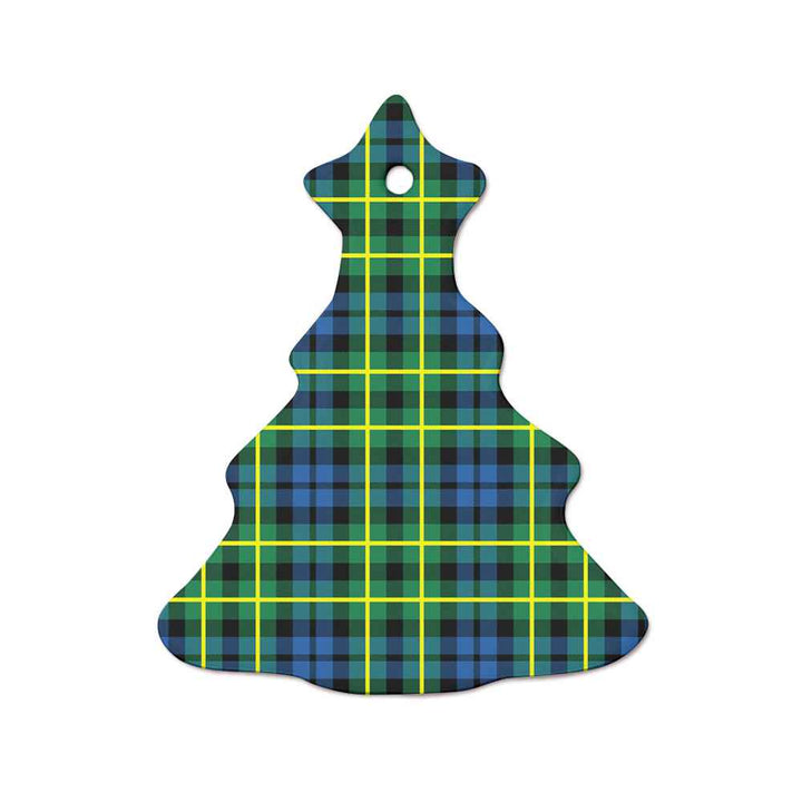 Scottish Campbell of Breadalbane Ancient Clan Tartan Ceramic Ornament  Tree Shape Tartan Plaid