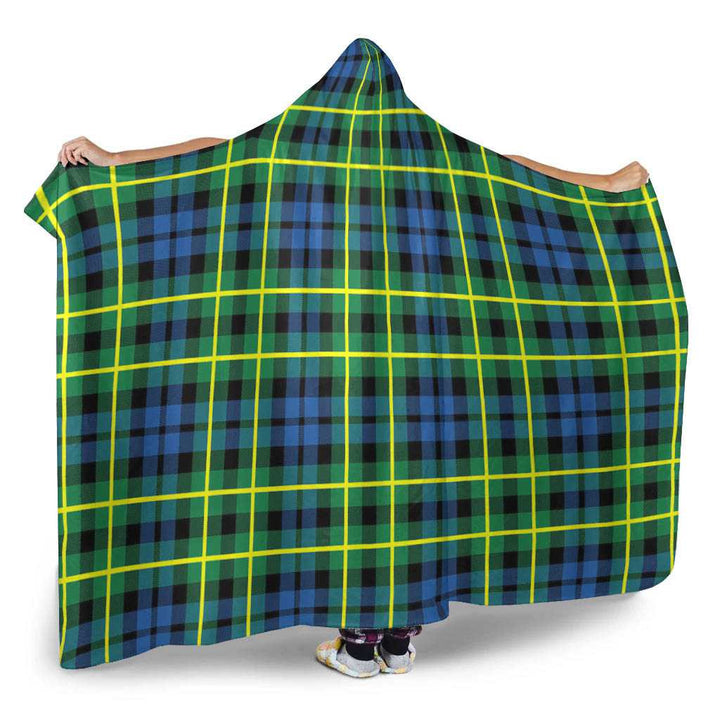 Scottish Campbell of Breadalbane Ancient Clan Tartan Hooded Blanket Tartan Plaid 2
