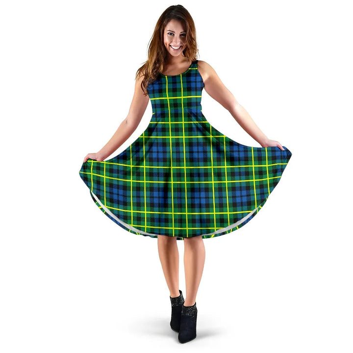 Scottish Campbell of Breadalbane Ancient Clan Tartan Women Midi Dress
