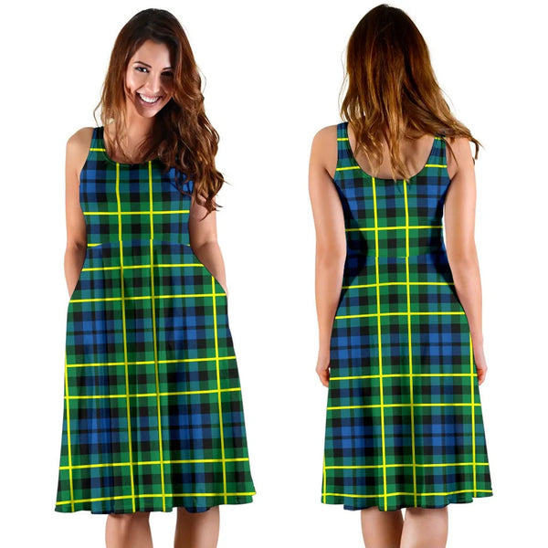Scottish Campbell of Breadalbane Ancient Clan Tartan Women Midi Dress