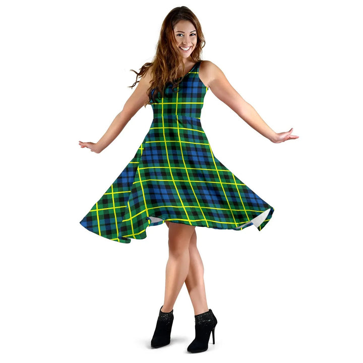 Scottish Campbell of Breadalbane Ancient Clan Tartan Women Midi Dress