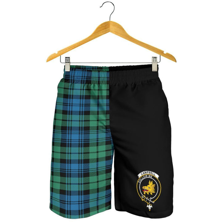 Scottish Campbell of Breadalbane Clan Crest Tartan Half of Me Men's Shorts