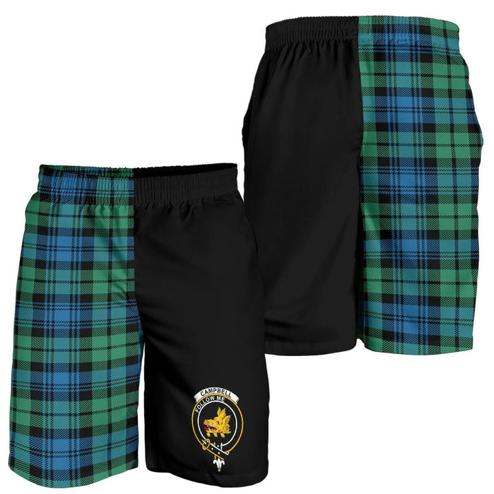 Scottish Campbell of Breadalbane Clan Crest Tartan Half of Me Men's Shorts