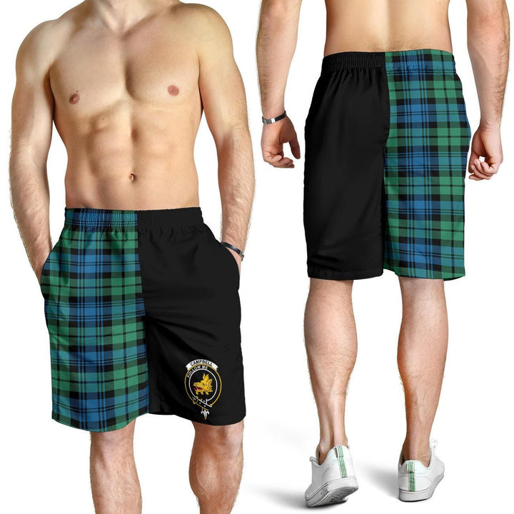 Scottish Campbell of Breadalbane Clan Crest Tartan Half of Me Men's Shorts