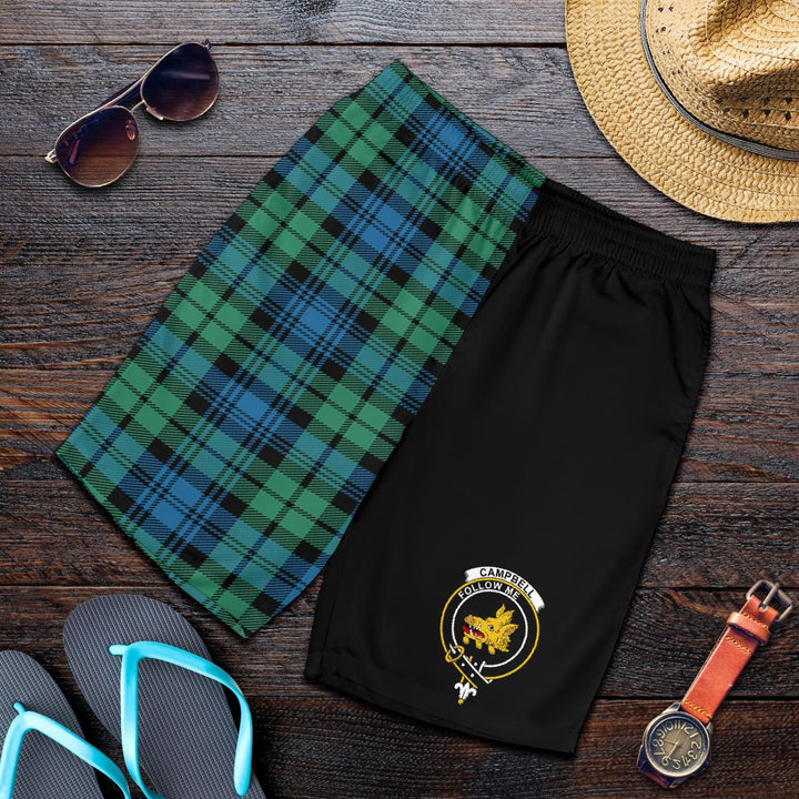 Scottish Campbell of Breadalbane Clan Crest Tartan Half of Me Men's Shorts