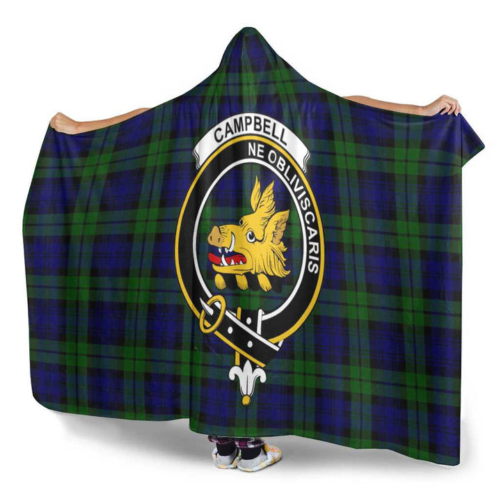 Scottish Campbell of Breadalbane Clan Crest Tartan Hooded Blanket Tartan Plaid 3