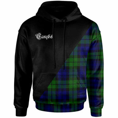 Scottish Campbell of Breadalbane Clan Crest Tartan Hoodie - Military Logo Front Side Tartan Plaid