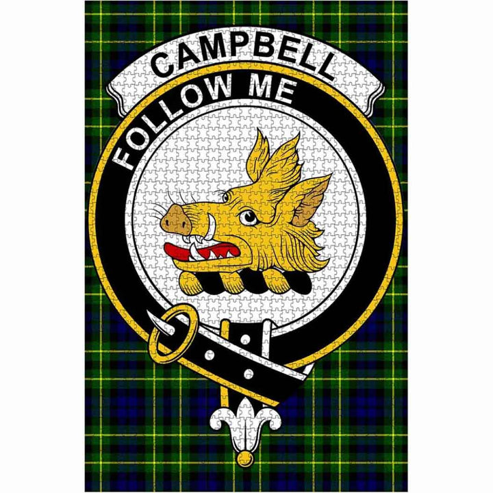 Scottish Campbell of Breadalbane Clan Crest Tartan Jigsaw Puzzle 1